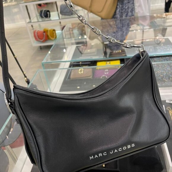 NWT! NEW! MARC JACOBS Tempo Baguette Shoulder Bag -Small Black, Leather, Women - Picture 9 of 13